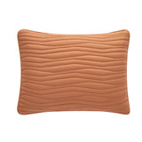 Chic Home Kyrie 3 Piece Quilt Set, Contemporary Organic Wavy Stitched, Bdding Quilts Brick Red