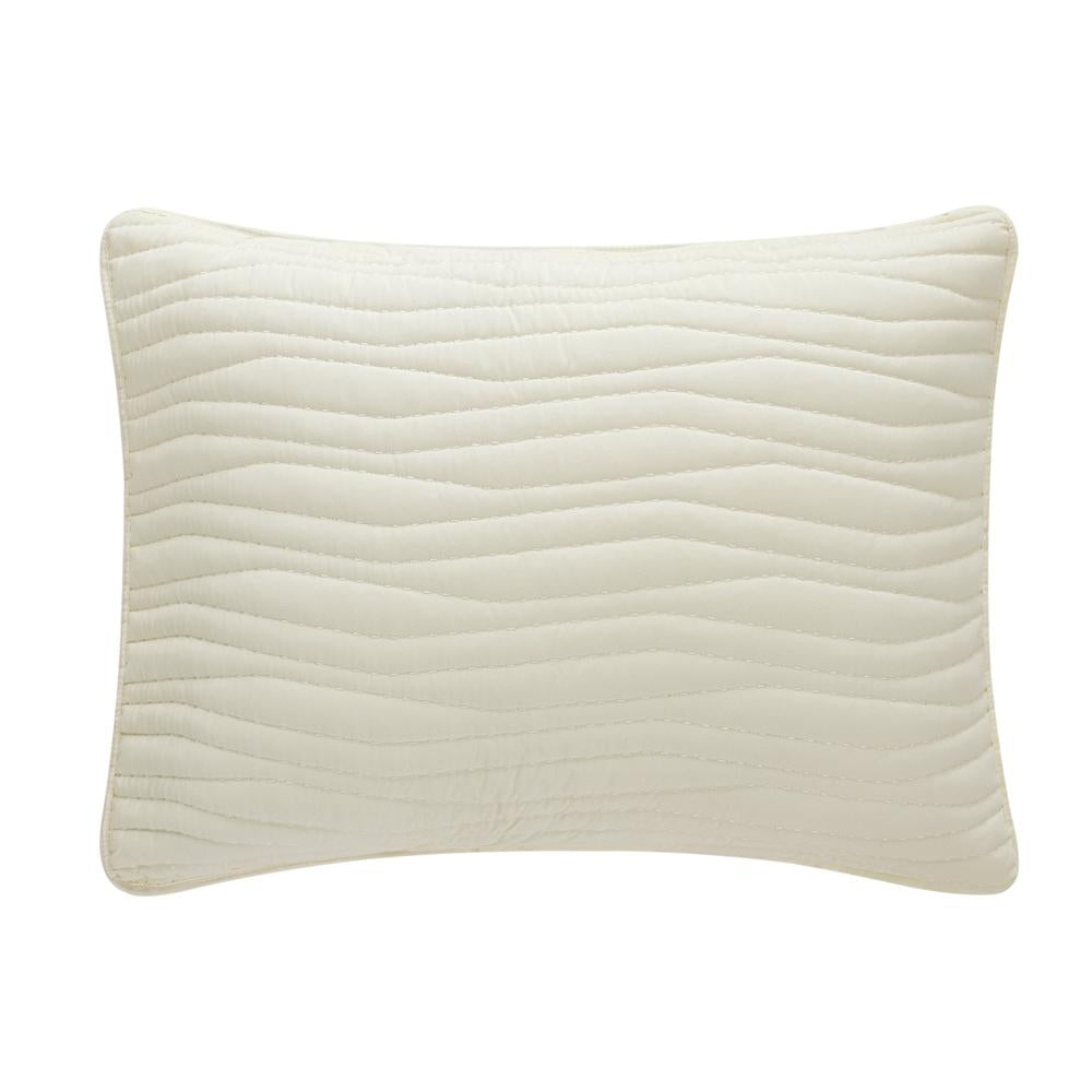 Chic Home Kyrie 7 Piece Quilt Set, Contemporary Organic Wavy Stitched, Bdding Quilts Beige