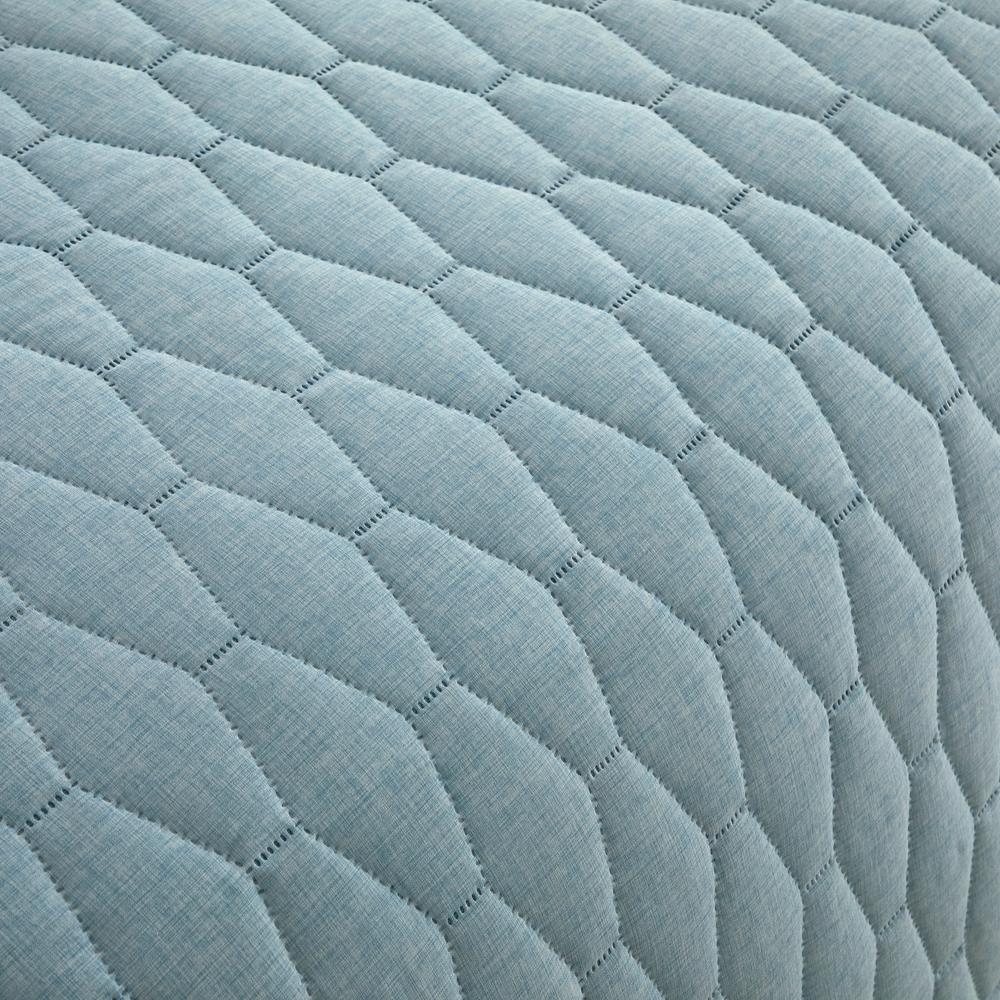 Chic Home Nyla 7 Pieces Quilt Set, Contemporary Geometric Hexagon Pattern, Bedding Quilts Blue