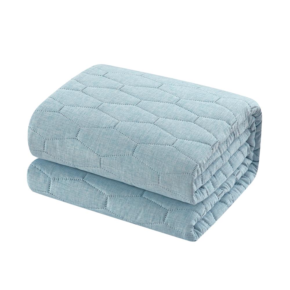 Chic Home Nyla 7 Pieces Quilt Set, Contemporary Geometric Hexagon Pattern, Bedding Quilts Blue