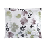 Chic Home Parson Green Quilt Set Reversible Watercolor Floral Print Striped Pattern Design Bedding Multi-color