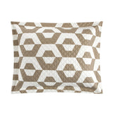 Chic Home Arthur Quilt Set Contemporary Geometric Hexagon Pattern Print Design Bedding Beige