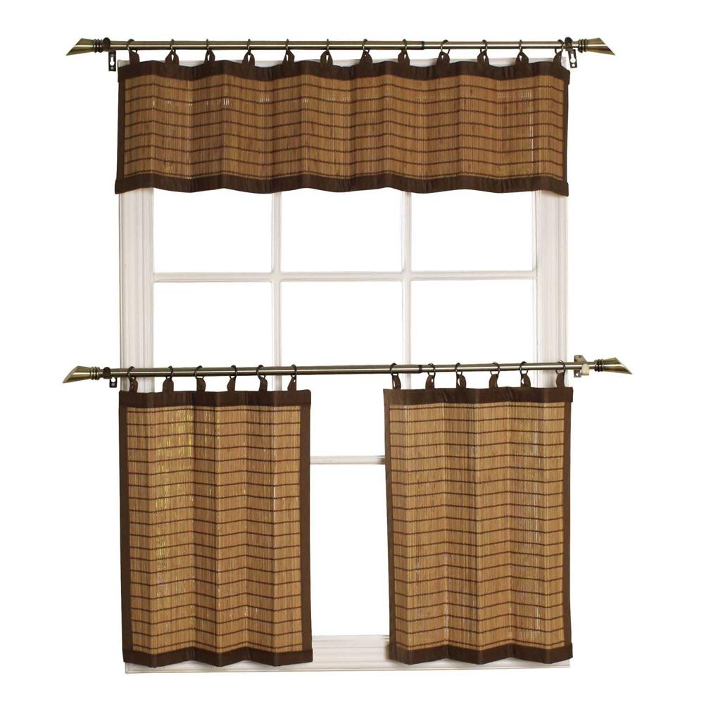 Versailles Valance Patented Ring Top Bamboo Panel Series - 12x72'', Colonial