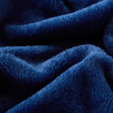 Chic Home Zahava 1 Piece Blanket Ultra Soft Fleece Microplush - Navy