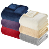 Chic Home Zahava 1 Piece Blanket Ultra Soft Fleece Microplush - Plum
