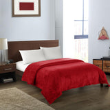 Chic Home Zahava 1 Piece Blanket Ultra Soft Fleece Microplush - Red