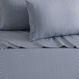 Chic Home Brooke Sheet Set Super Soft Contemporary Two Tone Striped Pattern Design - Includes 1 Flat, 1 Fitted Sheet, and 2 Pillowcases - 4 Piece - King 108x102"