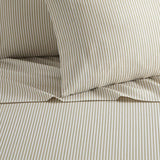Chic Home Brooke Sheet Set Super Soft Contemporary Two Tone Striped Pattern Design - Includes 1 Flat, 1 Fitted Sheet, and 2 Pillowcases - 4 Piece - Queen 90x102"