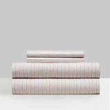 Chic Home Samara Sheet Set Super Soft Unique Striped Pattern Print Design - Includes 1 Flat, 1 Fitted Sheet, and 2 Pillowcases - 4 Piece - King 108x102"