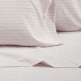 Chic Home Samara Sheet Set Super Soft Unique Striped Pattern Print Design - Includes 1 Flat, 1 Fitted Sheet, and 2 Pillowcases - 4 Piece - King 108x102"