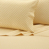 Chic Home Rylie Sheet Set Super Soft Geometric Polka Dot Pattern Print Design - Includes 1 Flat, 1 Fitted Sheet, and 1 Pillowcase - 3 Piece - Twin XL 66x102"