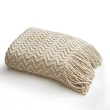 Chic Home Newport Woven Throw Blanket Plush Super Soft Textured Pattern With Tassel Fringe - 50x60”