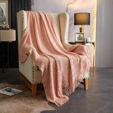 Chic Home Newport Woven Throw Blanket Plush Super Soft Textured Pattern With Tassel Fringe - 50x60”