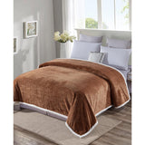 Plazatex Reversible & Comfortable Braided Oversized Sherpa Blanket