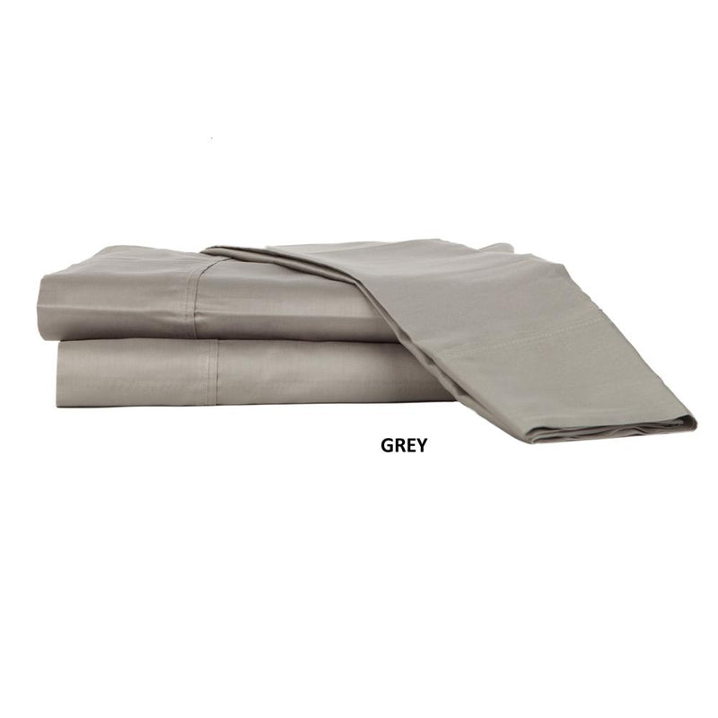 Castle Hill London 310 Thread Count Cotton Sateen Sheet Set Deep Pocket - Gray