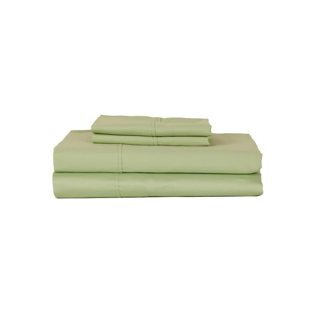 Castle Hill London 410 Thread Count Cotton Sateen Sheet Set Deep Pocket - Misty Jade