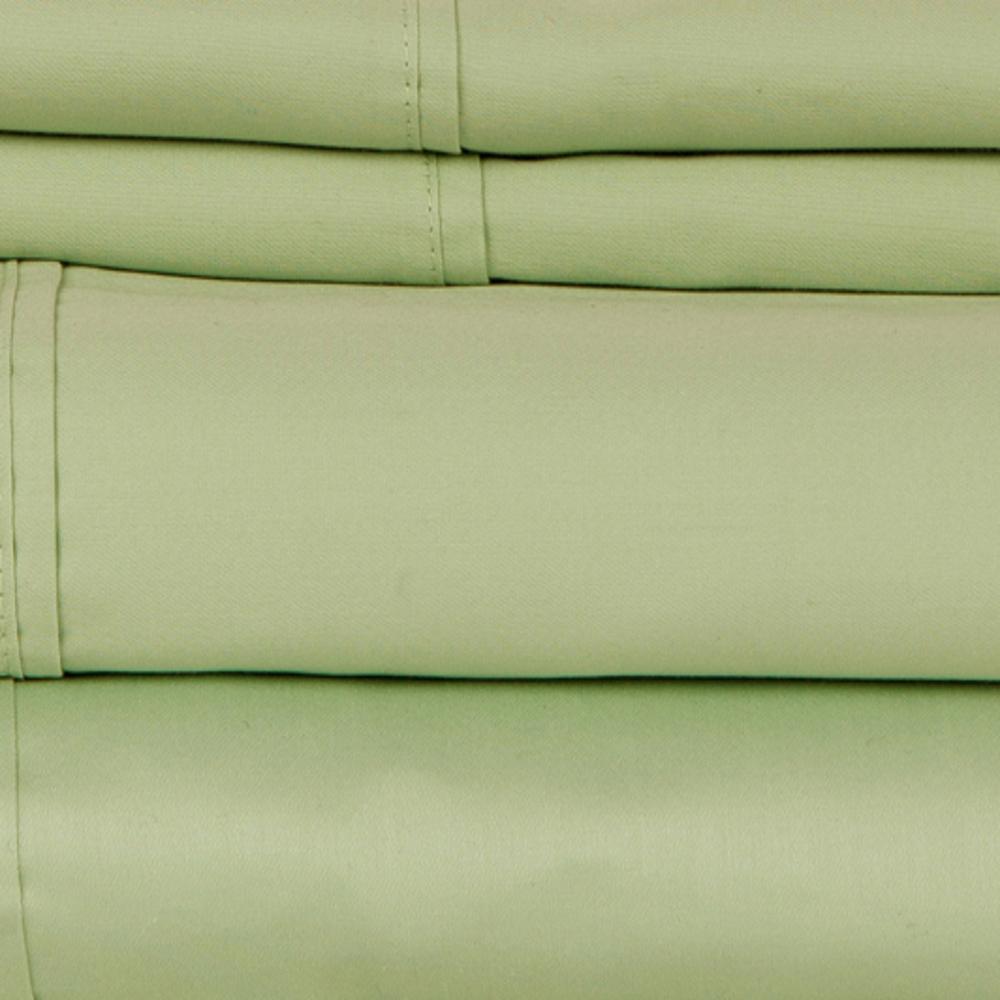 Castle Hill London 410 Thread Count Cotton Sateen Sheet Set Deep Pocket - Misty Jade