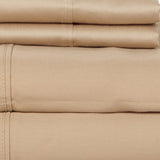 Castle Hill London 410 Thread Count Cotton Sateen Sheet Set Deep Pocket - Taupe