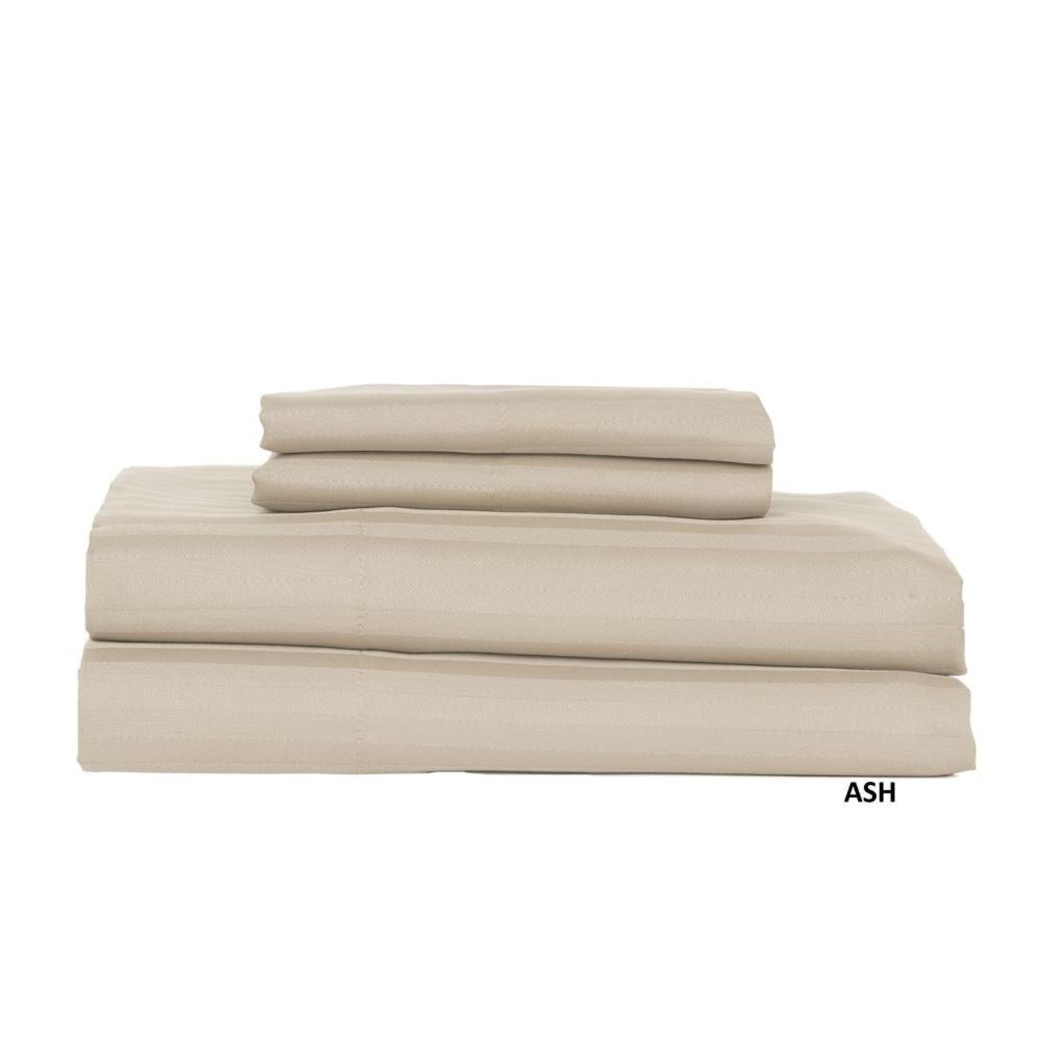 Castle Hill London 600 Thread Count Sateen Stripe Sheet Set - Queen