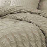 Ramallah Eliza Seersucker Comforter Set - Tan