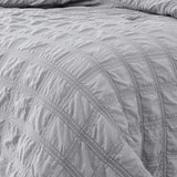 Ramallah Eliza Seersucker Comforter Set - Grey