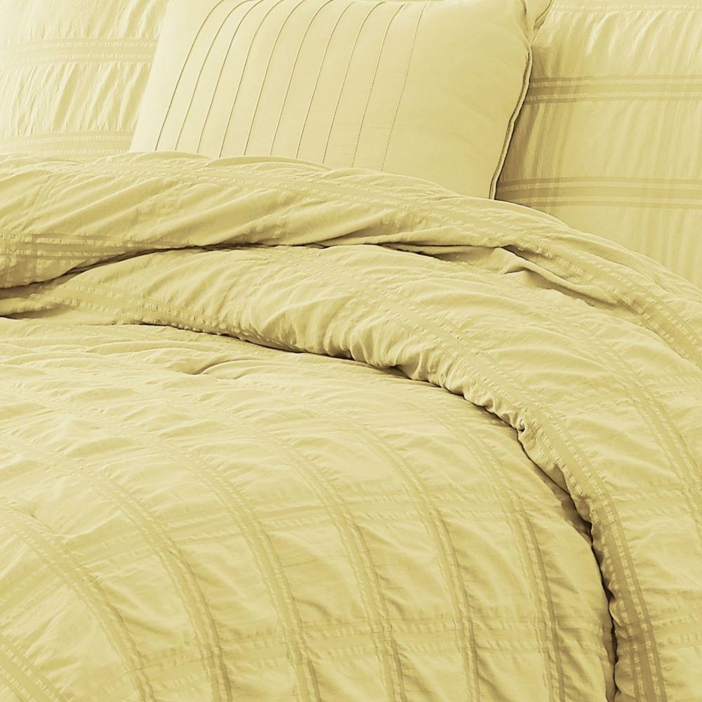 Ramallah Eliza Seersucker Comforter Set - Yellow