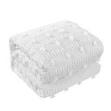 Chic Home Ahtisa Comforter Set Jacquard Floral Applique Design Bed in a Bag White