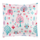 Chic Home Elephant Garden 4 Piece Comforter Set Cute Elephant Owl Design Bedding Throw Blanket Decorative Pillow Sham Included Twin Pink