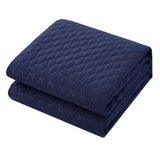 Chic Home Hortense Comforter And Quilt Set Hotel Collection Design Fish Scale Pattern Bedding Navy
