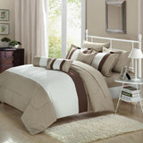 Chic Home Serenity 10 Piece Comforter Bed In A Bag Set Beige