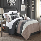 Chic Home Carlton Comforter Bed In A Bag Set Taupe