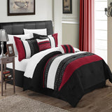 Chic Home Carlton Comforter Bed In A Bag Set Black