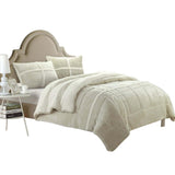 Chic Home Camille Mink Chloe Sherpa Lined 2 Pieces Comforter Set - Twin X-Long 66x90