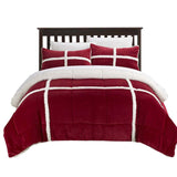 Chic Home Camille Mink Chloe Sherpa Lined 2 Pieces Comforter Set - Twin X-Long 66x90