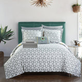 Chic Home Medallion Modern Pattern Microfiber 6/8 Pieces Comforter Bed In A Bag Sheet Set & Decorative Shams Grey