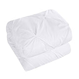 Chic Home Mycroft Pinch Pleated Ruffled Bed In A Bag Soft Microfiber Sheets Comforter Decorative Pillows & Shams White