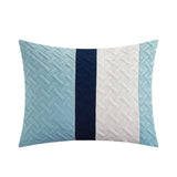 Chic Home Karras Quilted Embroidered Design Bed In A Bag Sheets 10 Pieces Comforter Decorative Pillows & Shams Blue