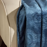 Ceasar Soft Plush Contemporary Embossed Collection All Season Throw 50"x60", Oxford Blue