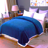 Plazatex Soft Plush Corduroy Sherpa Lined Oversized All Season Comfort for Bedroom or Lounging Blankets - Queen 90x90