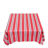 Carnation Home Fashions "Patriotic Stripe" Vinyl Flannel Backed Tablecloth - Red/White/Blue