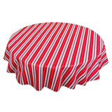 Carnation Home Fashions "Patriotic Stripe" Vinyl Flannel Backed Tablecloth - Red/White/Blue