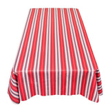Carnation Home Fashions "Patriotic Stripe" Vinyl Flannel Backed Tablecloth - Red/White/Blue