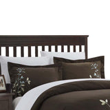 Chic Home Kathy Kaylee Floral Embroidered Bed In A Bag 7 Pieces Duvet Cover Set Brown