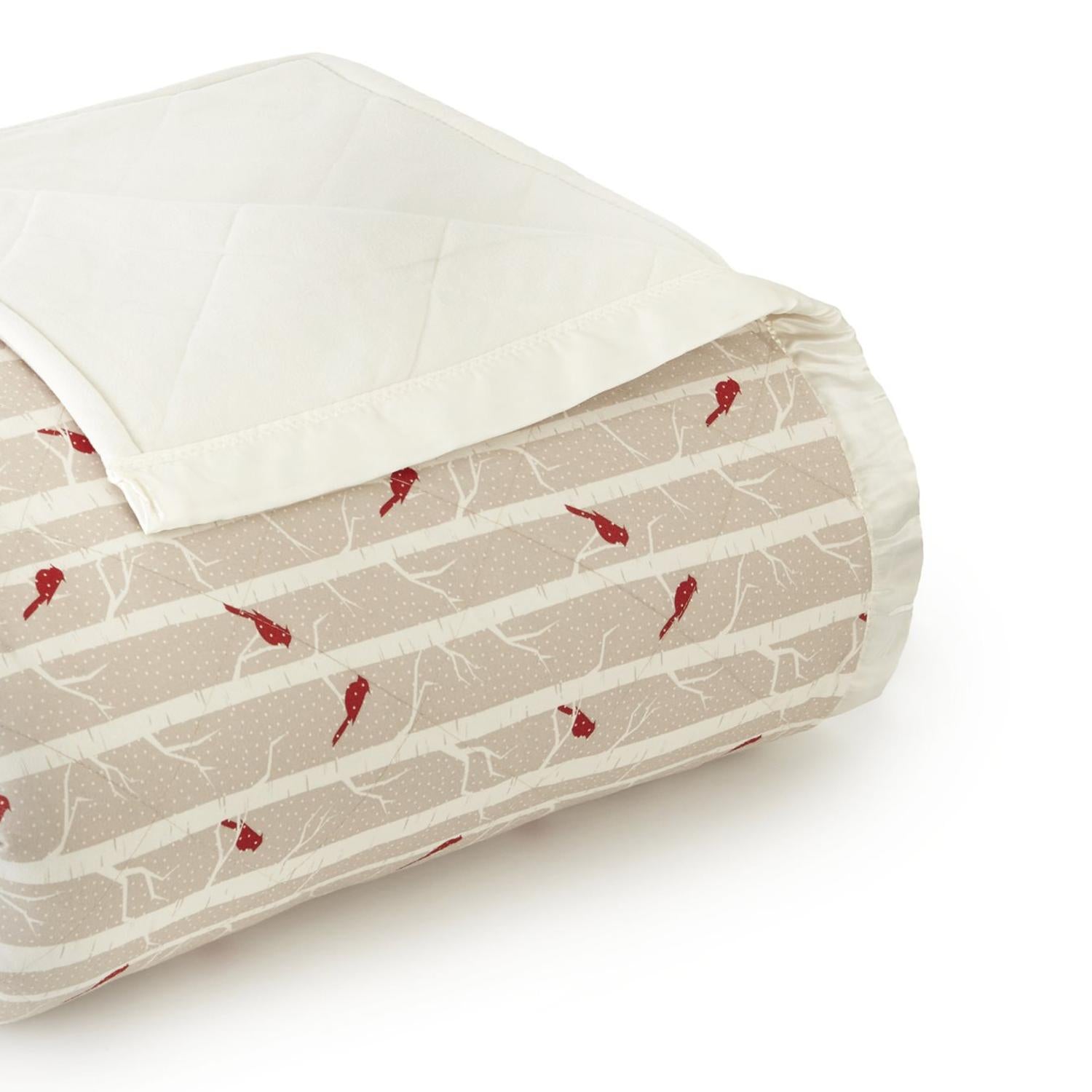 Shavel Micro Flannel Heating Technology Luxuriously Soft And Warm Animal Electric Blanket - Cardinals