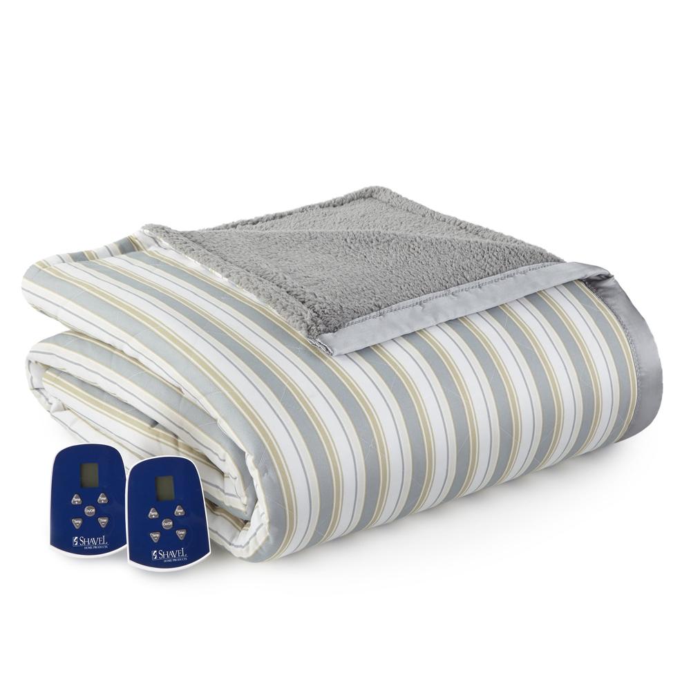 Shavel Micro Flannel High Quality Heating Technology Luxuriously Soft & Warm Solid Patterned Sherpa Electric Blanket