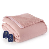Shavel Micro Flannel High Quality Heating Technology Luxuriously Soft & Warm Solid Patterned Sherpa Electric Blanket