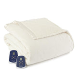 Shavel Micro Flannel High Quality Heating Technology Luxuriously Soft & Warm Solid Patterned Sherpa Electric Blanket