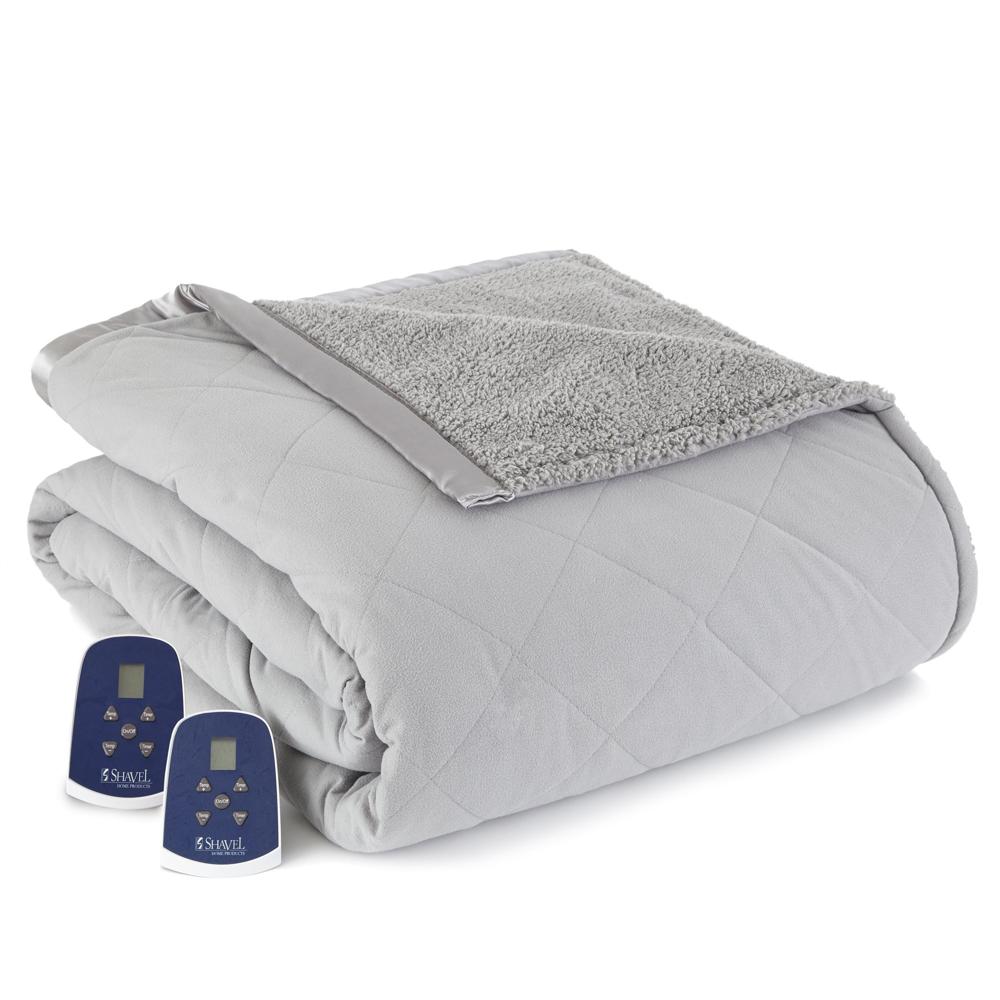 Shavel Micro Flannel High Quality Heating Technology Luxuriously Soft & Warm Solid Patterned Sherpa Electric Blanket