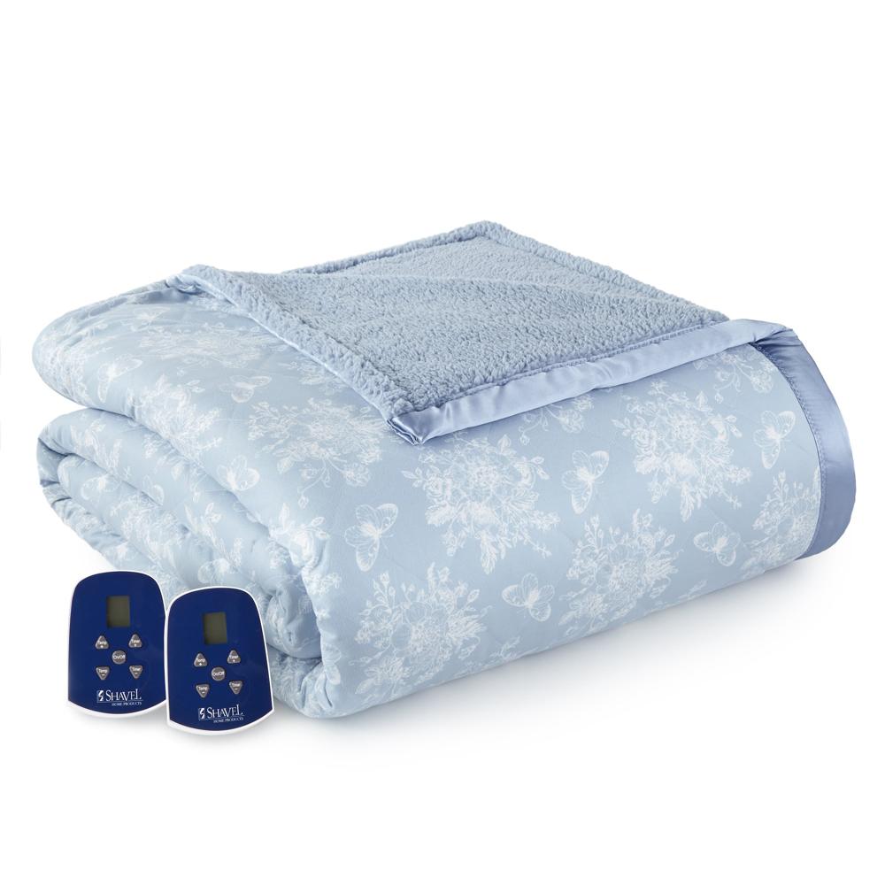 Shavel Micro Flannel High Quality Heating Technology Luxuriously Soft & Warm Solid Patterned Sherpa Electric Blanket