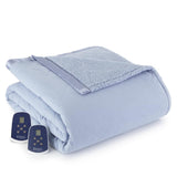 Shavel Micro Flannel High Quality Heating Technology Luxuriously Soft & Warm Solid Patterned Sherpa Electric Blanket